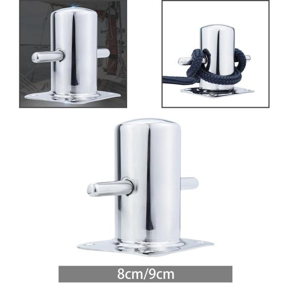 3.1x3.5インチ ドックボラード 係留ポスト マリンハードウェア 頑丈 多用途 研磨表面 ロープ固定クリート 316ステンレススチール