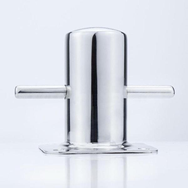 3.1x3.5インチ ドックボラード 係留ポスト マリンハードウェア 頑丈 多用途 研磨表面 ロープ固定クリート 316ステンレススチール