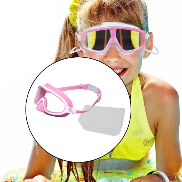 子供用水泳ゴーグル 快適でスタイリッシュな水泳用メガネ シュノーケリング ダイビング用 ピンク ホワイト