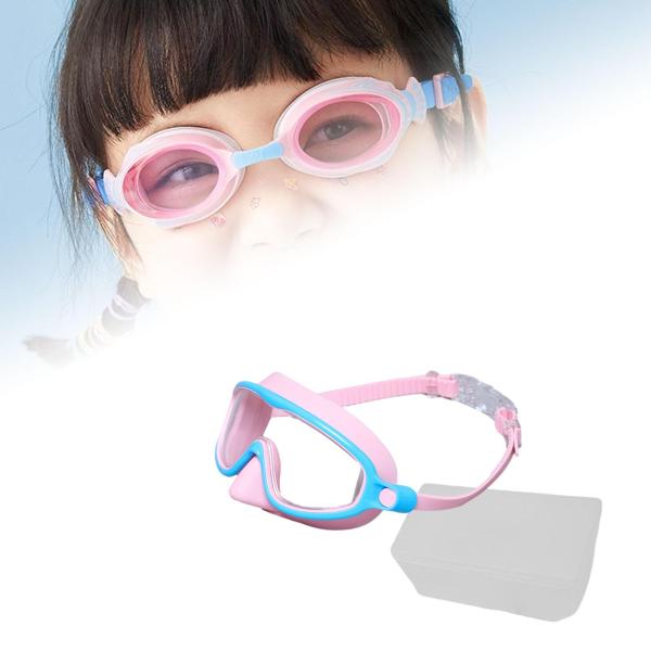 子供用水泳ゴーグル 快適でスタイリッシュな水泳用メガネ シュノーケリング ダイビング用 ピンク ブルー
