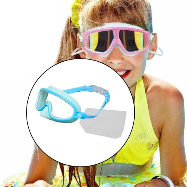 子供用水泳ゴーグル 快適でスタイリッシュな水泳用メガネ シュノーケリング ダイビング用 ブルー
