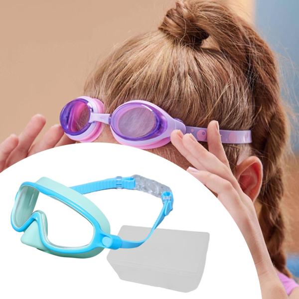 子供用水泳ゴーグル 快適でスタイリッシュな水泳用メガネ シュノーケリング ダイビング用 ブルー