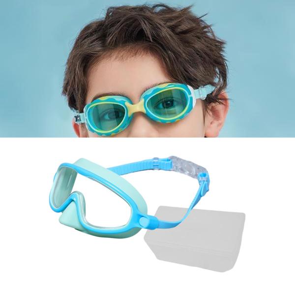 子供用水泳ゴーグル 快適でスタイリッシュな水泳用メガネ シュノーケリング ダイビング用 ブルー