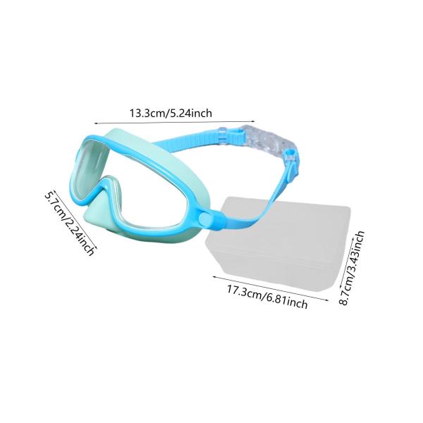 子供用水泳ゴーグル 快適でスタイリッシュな水泳用メガネ シュノーケリング ダイビング用 ブルー
