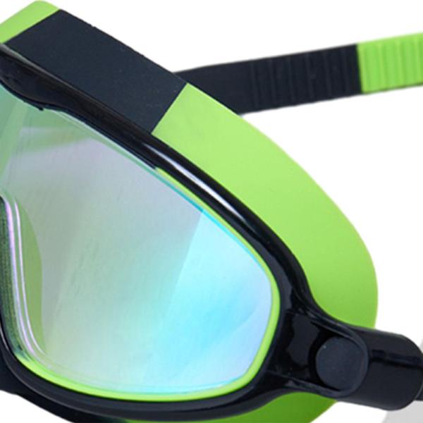 子供用水泳ゴーグル 快適でスタイリッシュな水泳用メガネ シュノーケリング ダイビング用 グリーン ブラック