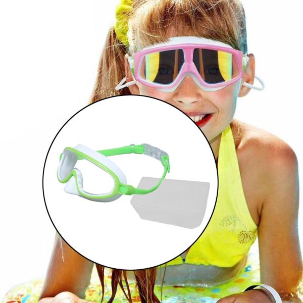 子供用水泳ゴーグル 快適でスタイリッシュな水泳用メガネ シュノーケリング ダイビング グリーン