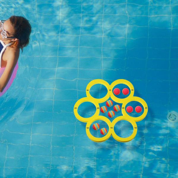 プールトスゲーム 軽量フォームフロートリング パーティー 夏の楽しいウォータースポーツ用 ボール10個