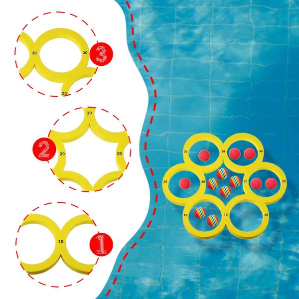 プール投げゲーム 軽量フォームフロートリング パーティー 夏の楽しいウォータースポーツ用 ボール12個