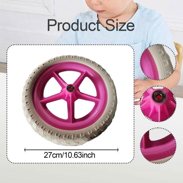 バランスバイク交換用ホイール 1組 ノイズ低減 自転車用 軽量 ピンク