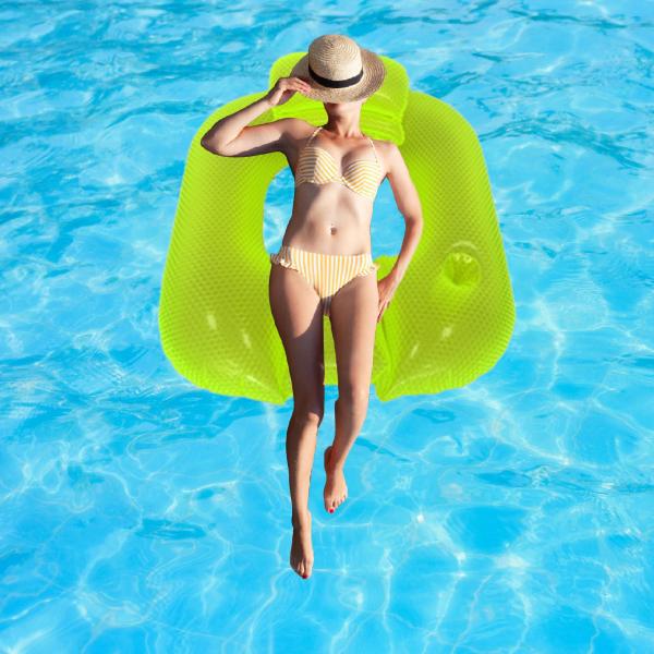 大人用インフレータブルプールフロート 夏の水上旅行用おもちゃプールラウンジャー グリーン