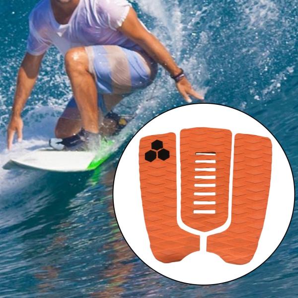 スタンドアップスキムボード用トラクションパッド3個DIYオレンジ