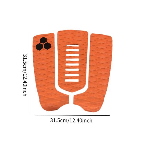 スタンドアップスキムボード用トラクションパッド3個DIYオレンジ
