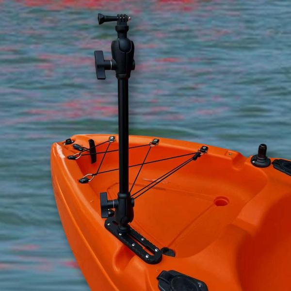 カヤックカメラマウント ポータブル 角度調整可能 軽量 スポーツカメラマウント 大型