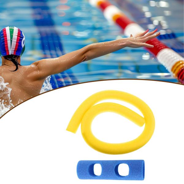 フローティングプールヌードル 水泳トレーニング補助具 スイミングプールアクセサリー プールフロート イエロー