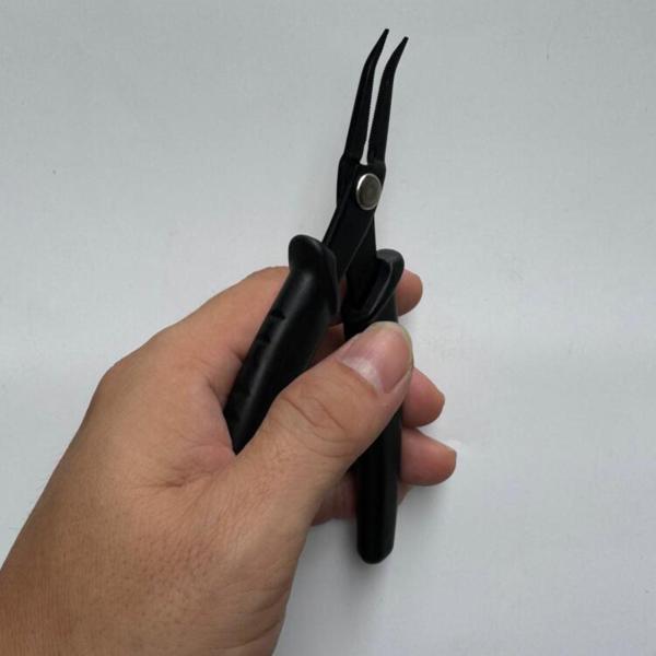 バドミントンラケットのストリングツール、先端が曲がったラケットストリングプライヤー、ジュエリー作り用