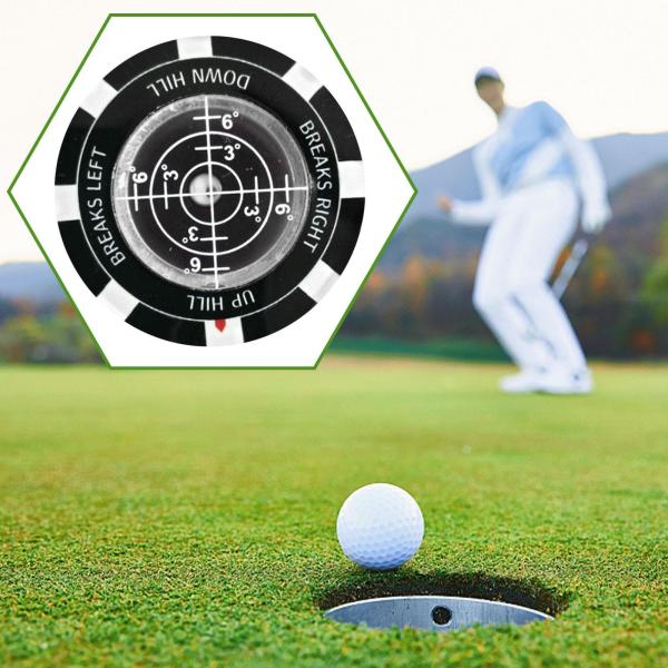  グリーンリーダー ボールマーカー ゴルファーギフト 男女兼用 ラウンドバブルレベル ブラック