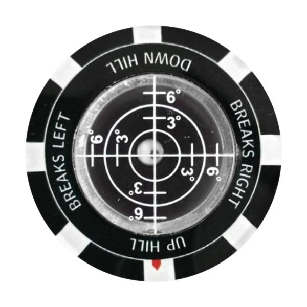  グリーンリーダー ボールマーカー ゴルファーギフト 男女兼用 ラウンドバブルレベル ブラック