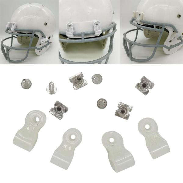 ラグビーヘルメットクリップ固定ネジファスナー機器ユニバーサルヘルメット修理キットアイスホッケーフットボール用ハードウェア
