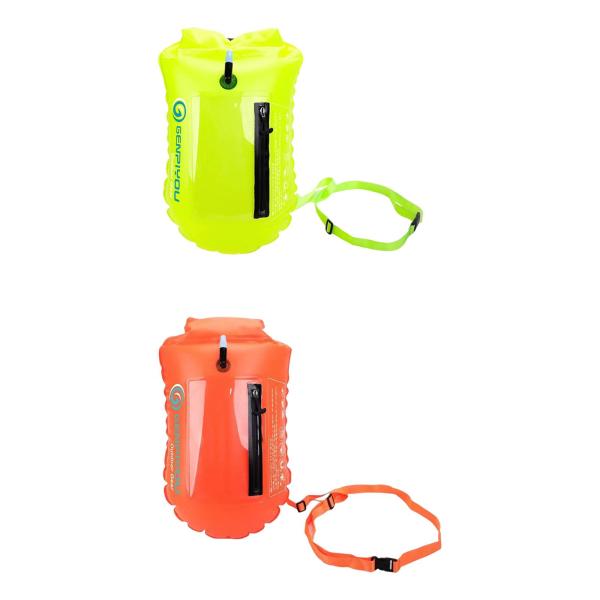 スイムブイ プロフェッショナル 軽量 ハイキング 釣り シュノーケリング用アクセサリー グリーン