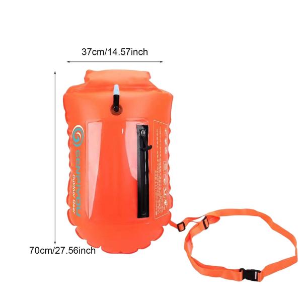 スイムブイ プロフェッショナル 軽量 ハイキング 釣り シュノーケリング用アクセサリー オレンジ