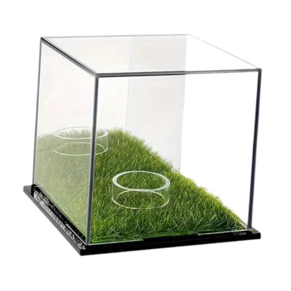 ゴルフボールディスプレイケース ボールホルダー 記念品スタンド キューブホルダー 透明収納ボックス