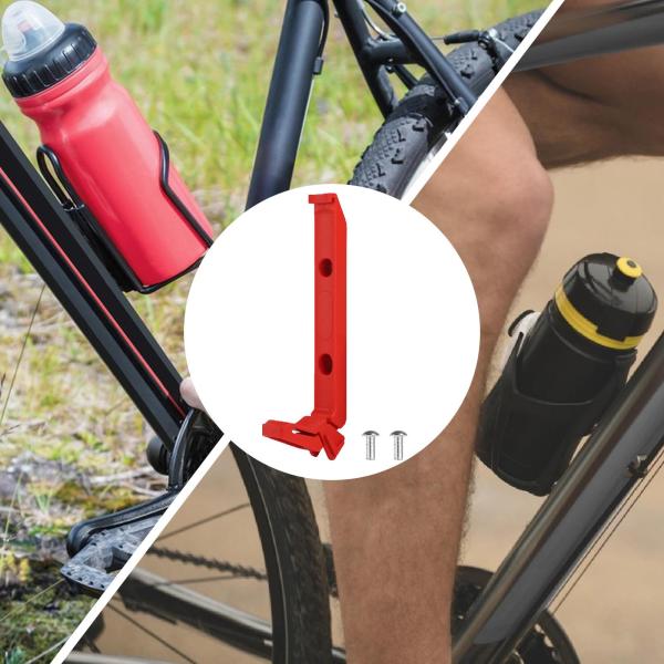 自転車ドリンク缶ホルダー 機器 スポーツ アウトドア サイクリング用 安定サポート レッド 17.3cmx6cm