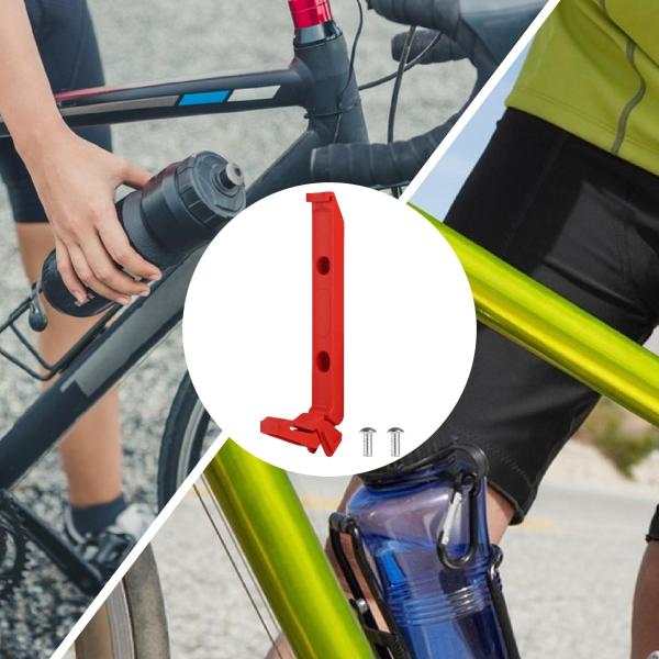 自転車ドリンク缶ホルダー 機器 スポーツ アウトドア サイクリング用 安定サポート レッド 17.3cmx6cm