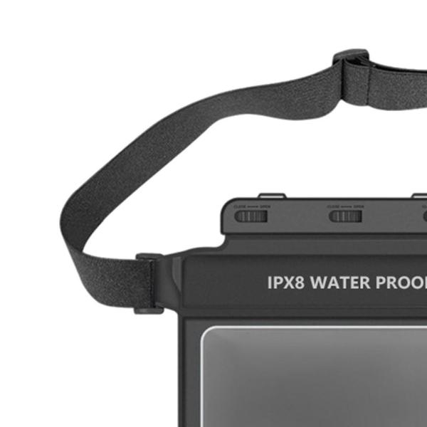 防水携帯電話ウエストパック ユニバーサルフィット ダイバーズ 携帯電話 マネーポーチ カヌー用 ブラック