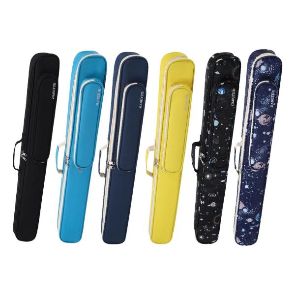 ビリヤードスティックケースコンテナ 頑丈なジッパー付き ビリヤードアクセサリー整理 ブラック