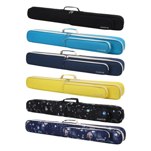 ビリヤードスティックケースコンテナ 頑丈なジッパー付き ビリヤードアクセサリー整理 ブラック