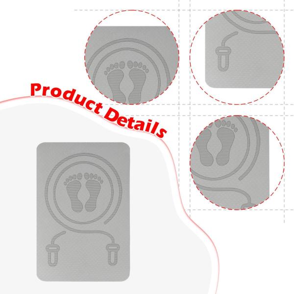 ホームジム用ジャンプロープマット 床保護 厚手 縄跳びパッド グレー