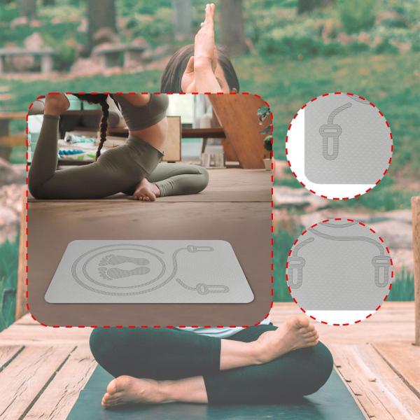 ホームジム用ジャンプロープマット 床保護 厚手 縄跳びパッド グレー