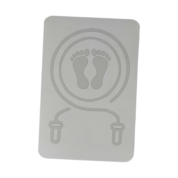 ホームジム用ジャンプロープマット 床保護 厚手 縄跳びパッド グレー