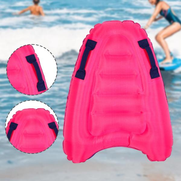大人用 子供用 インフレータブルサーフボード ハンドル付き PVC インフレータブルプールラフト ビーチ ピンク