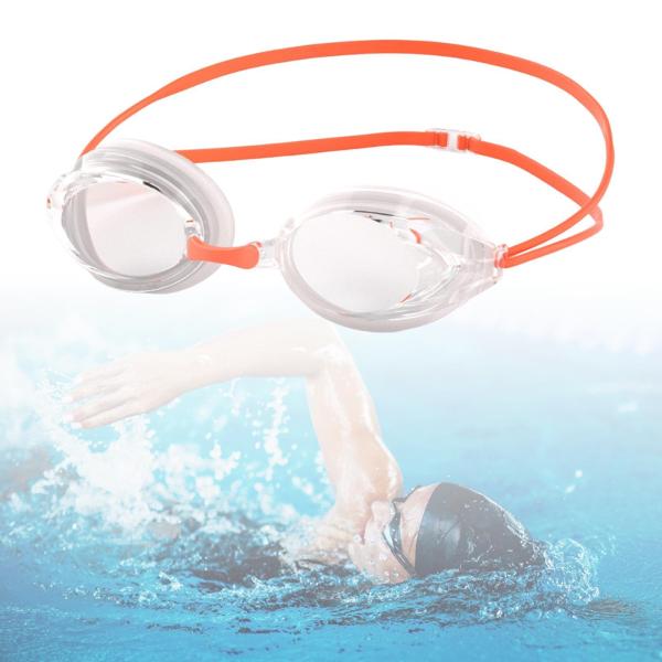 シリコン製スイミングゴーグル 軽量 ソフト アイウェア ダイビング アウトドア 屋内 オレンジ