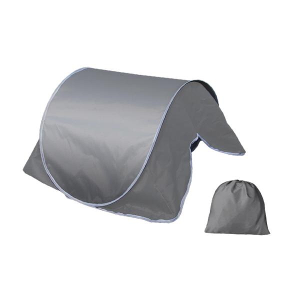 インスタントキャノピー 自動シェードテント 公園キャンプ ミニビーチヘッドサンシェルター グレー