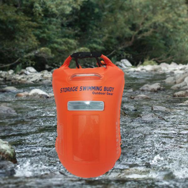 スイミングブイフロート、水泳用フロート、高視認カラー、装備バッグ、トレーニングハイキング用スイムバブル、オープンウォータースイミング