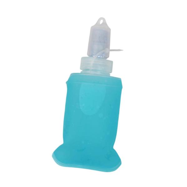 ノズル付きソフトフラスク ソフトウォーターボトル アウトドアスポーツ ハイキング 旅行用 ブルー 100ml