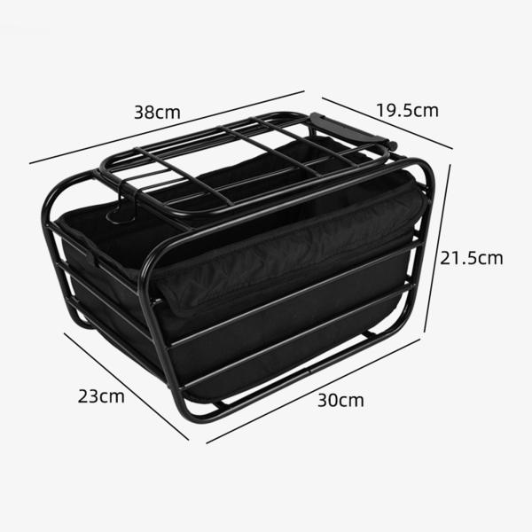 自転車リアバスケット 自転車バスケット 頑丈コンテナ 軽量カーゴラック サイクリング旅行キャンプ用ラック