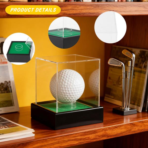ゴルフボールディスプレイケース アクリルキューブホルダー 防塵記念品