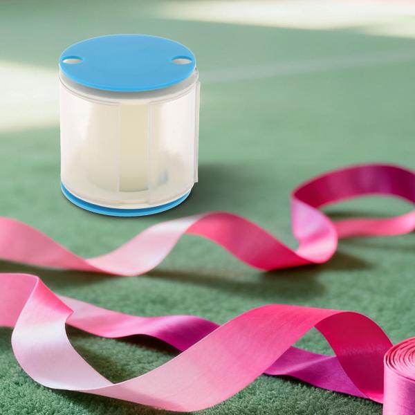 収納ケース 体操用品 新体操リボン収納ケース 体操用アクセサリーワインダー ブルー スッキリ収納 整理用品