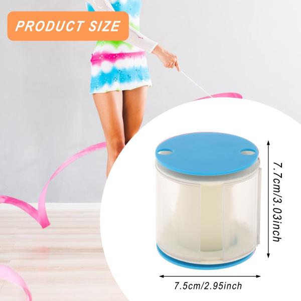 収納ケース 体操用品 新体操リボン収納ケース 体操用アクセサリーワインダー ブルー スッキリ収納 整理用品