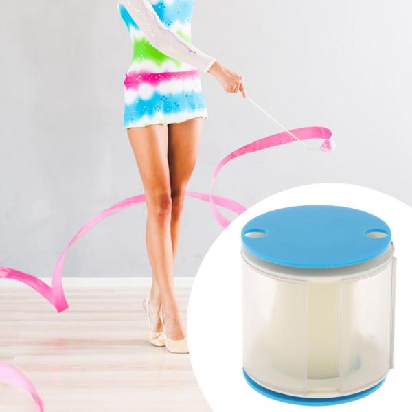 収納ケース 体操用品 新体操リボン収納ケース 体操用アクセサリーワインダー ブルー スッキリ収納 整理用品