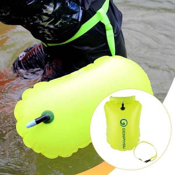 スイムブイ 調節可能 PVC 装備バッグ カヤック トライアスリート ウォータースポーツ用