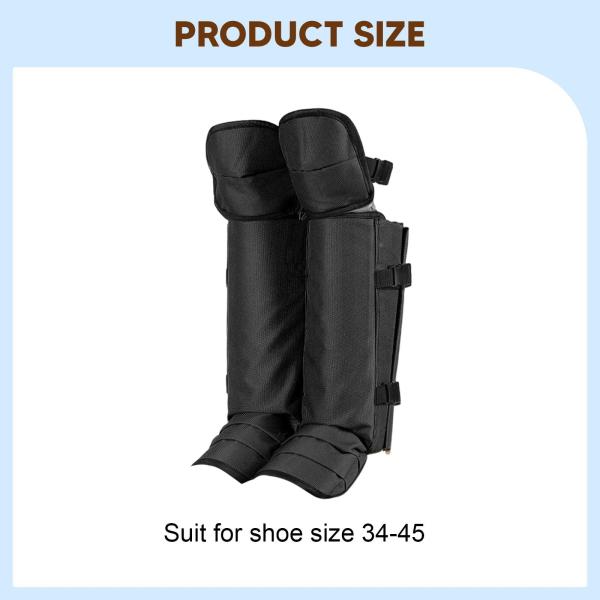 レッグゲイター ポータブル 延長レッグガード アウトドアスポーツ 登山 ウォーキング用 ブラック