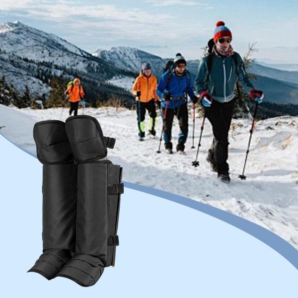 レッグゲイター ポータブル 延長レッグガード アウトドアスポーツ 登山 ウォーキング用 ブラック