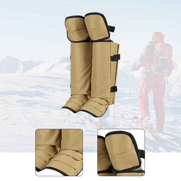 レッグゲイター ポータブル 延長レッグガード アウトドアスポーツ 登山 ウォーキング用 イエロー