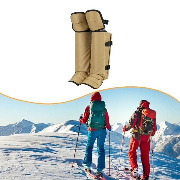 レッグゲイター ポータブル 延長レッグガード アウトドアスポーツ 登山 ウォーキング用 イエロー