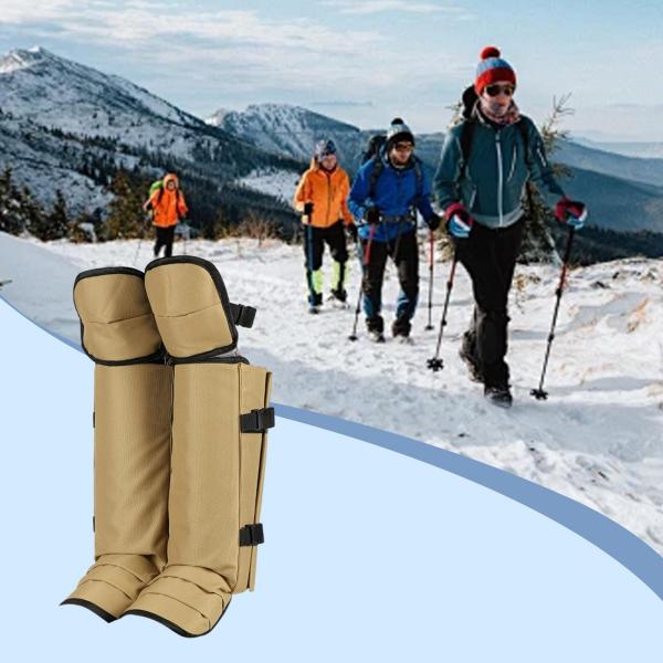 レッグゲイター ポータブル 延長レッグガード アウトドアスポーツ 登山 ウォーキング用 イエロー