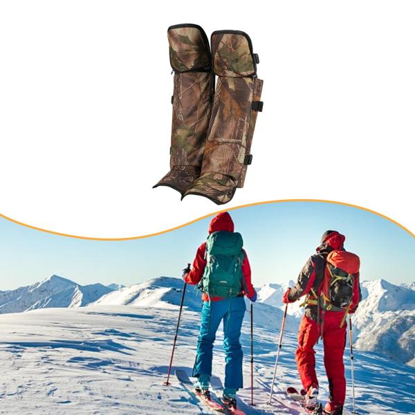 レッグゲイター ポータブル 冬用シューズカバー キャンプ アウトドア アクティビティ 旅行用 リーフ